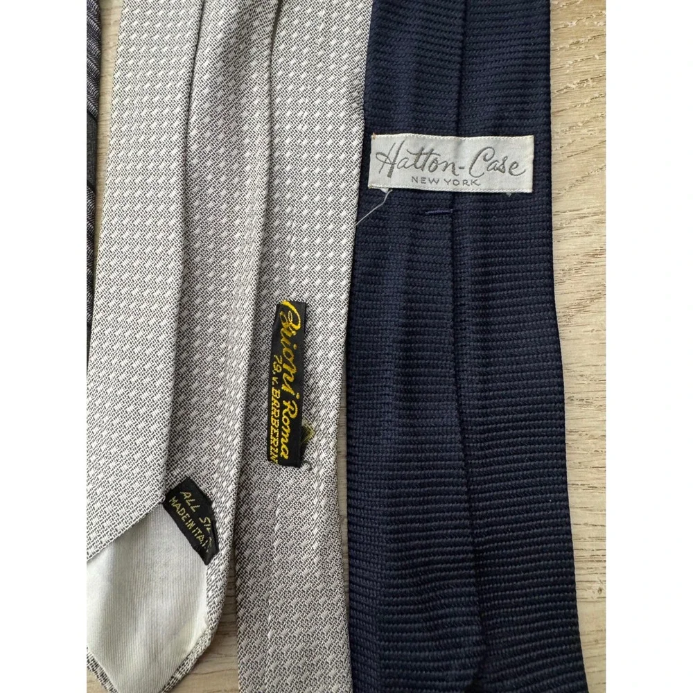 Mens Designer Tie Lot 10pc Valentino Zegna Brioni Silk & Cotton Luxury Vintage